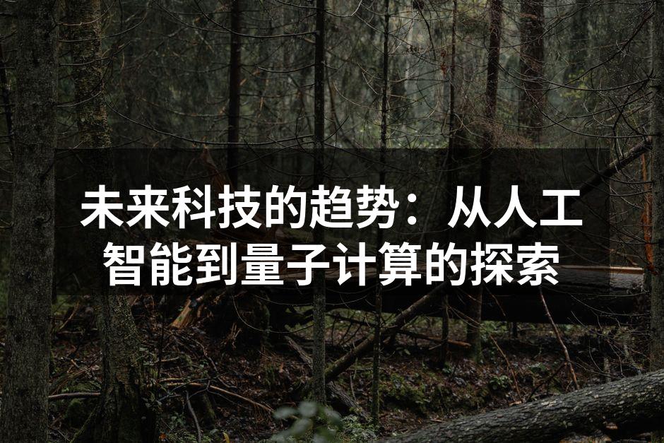 未来科技的趋势：从人工智能到量子计算的探索